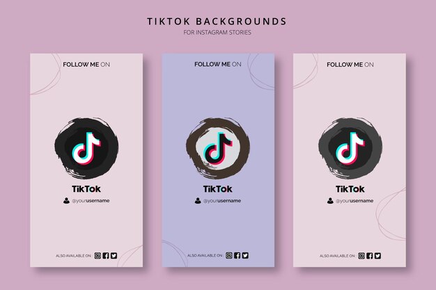 Vector modern minimal tiktok instagram stories collection