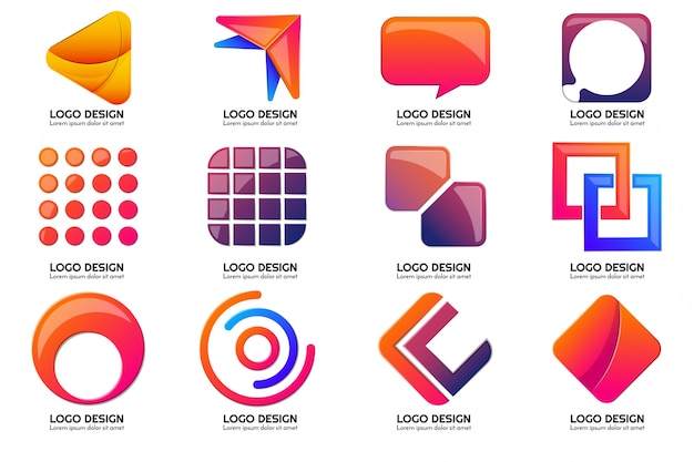 modern minimal vector logo for banner, poster, flyer