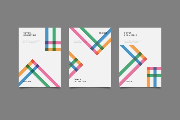 modern minimalis business cover template geometric design