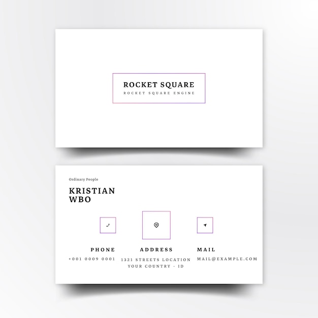 Vector modern minimalish business cards templates