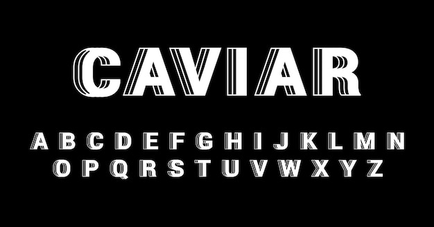 Modern Minimalist 3D Decorated Font Alphabet Set