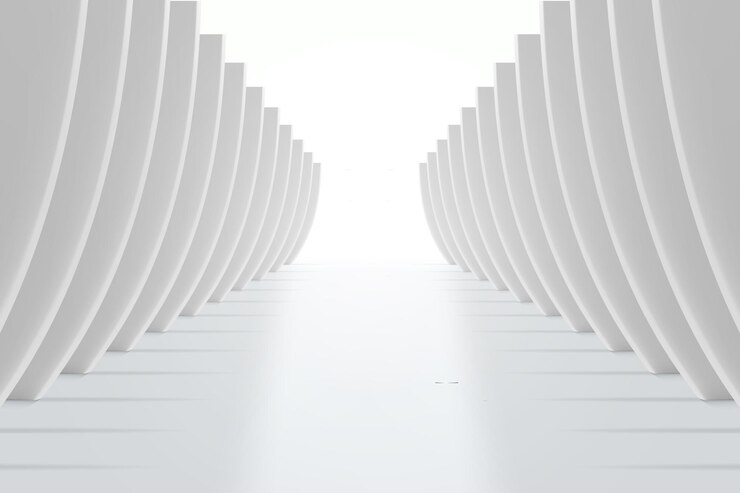 Vector modern minimalist architectural tunnel design