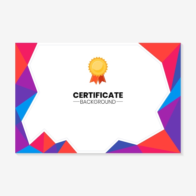 Современный минималистический фонный шаблон для дизайна сертификата