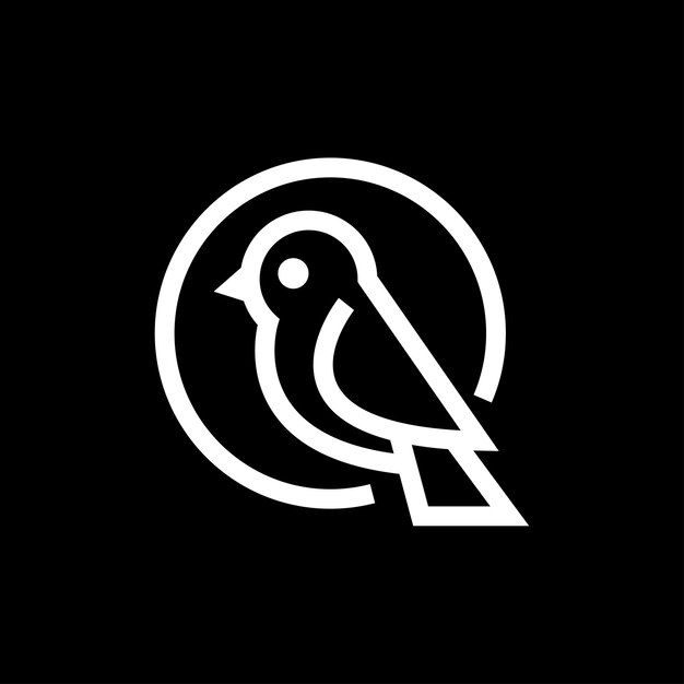 Modern minimalist bird logo design