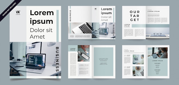 Modern and minimalist brochure template