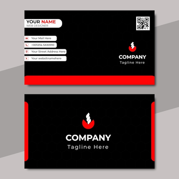 Vector modern minimalist business card template