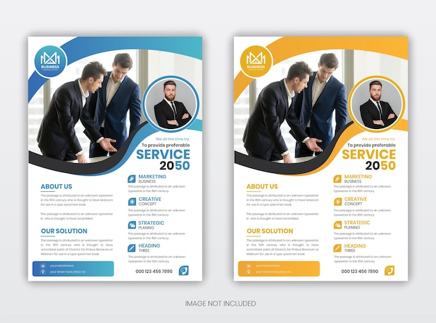 Modern minimalist business flyer corporate template design