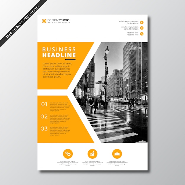 Vector modern minimalist business flyer