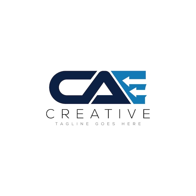 Vector modern minimalist cae logo design template vector graphic branding element