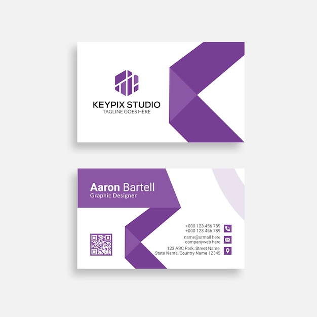 Modern Minimalist and Clean Business Card Template Design