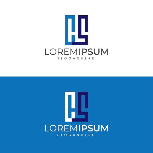 Modern Minimalist CS Letter Logo Design