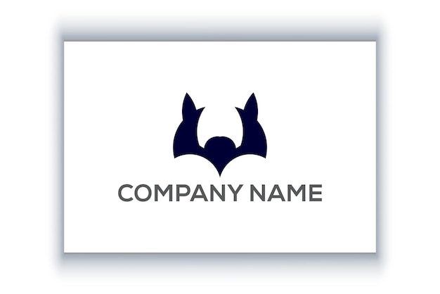 Modern minimalist fox logo design template