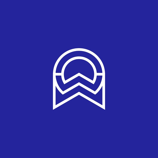 Современная и минималистичная начальная буква OW или логотип монограммы WO