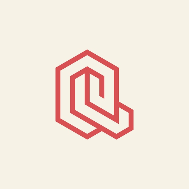 Modern and minimalist initial letter QL or LQ monogram logo