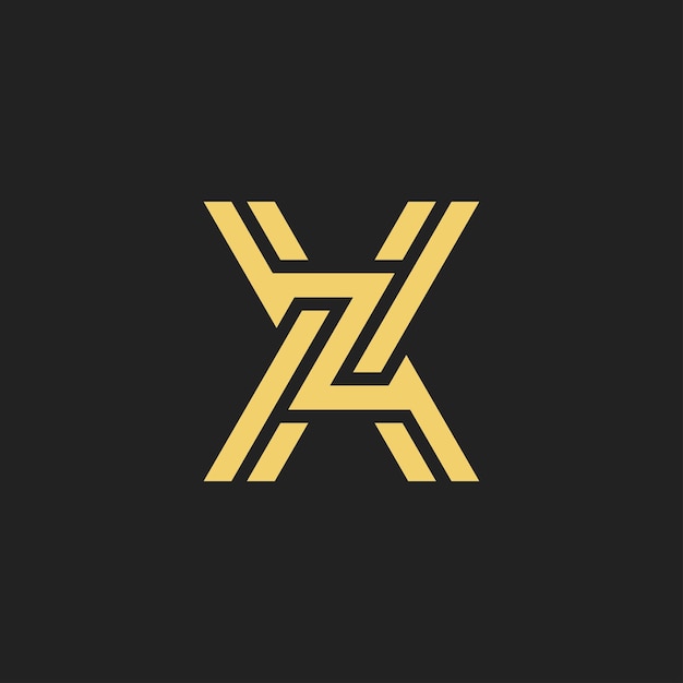 Lettera iniziale moderna e minimalista zx o logo monogramma xz