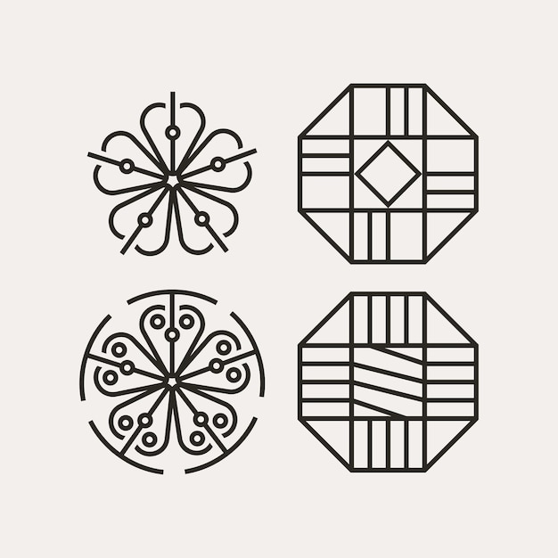 Modern minimalist korean traditional pattern design