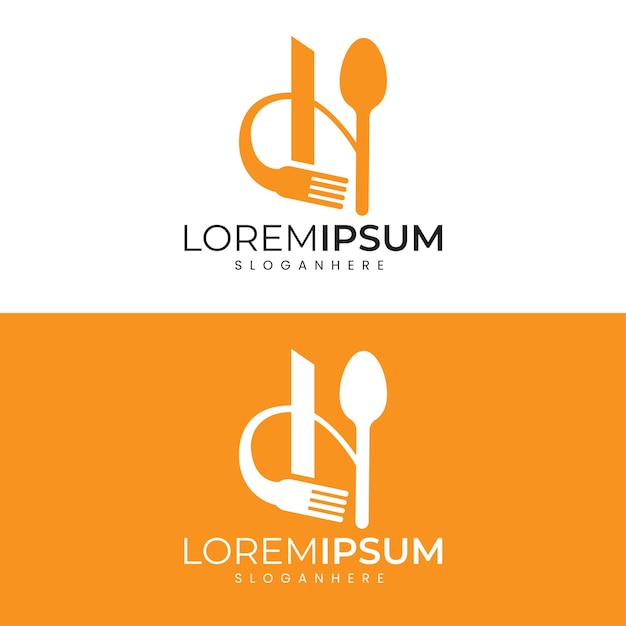 Modern minimalist letter h restaurant logo design