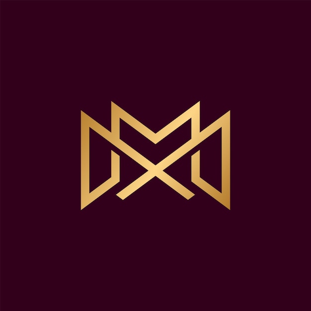 Vector modern minimalist mm letter logo