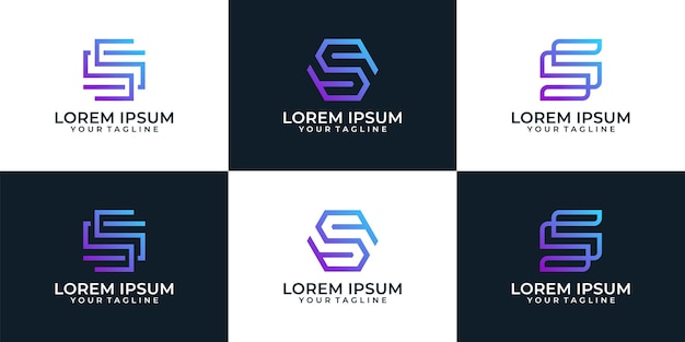 Современная минималистская коллекция букв с логотипом monogram s