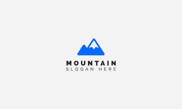 Vettore minimalista moderno di progettazione del logo della montagna