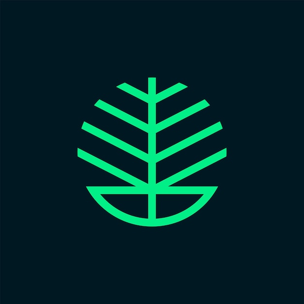 Vector modern minimalist nature tree branches logo design