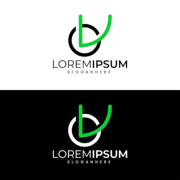 Modern Minimalist OV Letter Logo Design