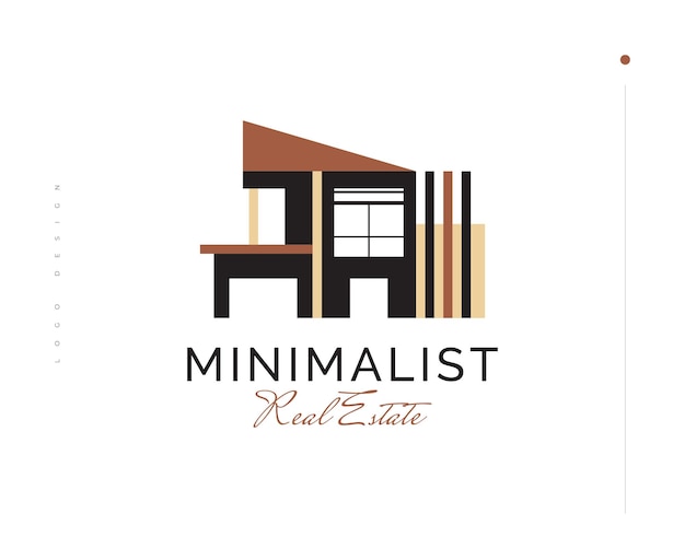 Modern and minimalist real estate logo design minimal house logo