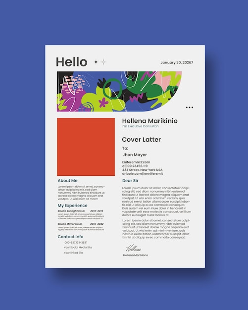 Modern Minimalist Resume CV Template