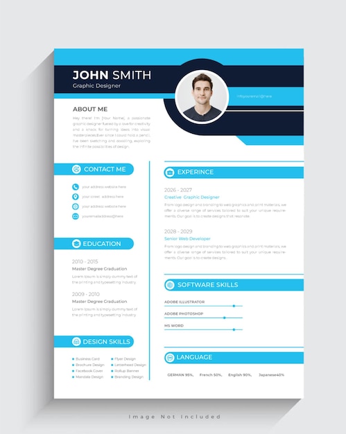 Modern and minimalist resume or cv template