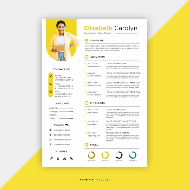 modern and minimalist resume or cv template