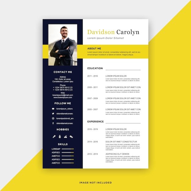 modern and minimalist resume or cv template