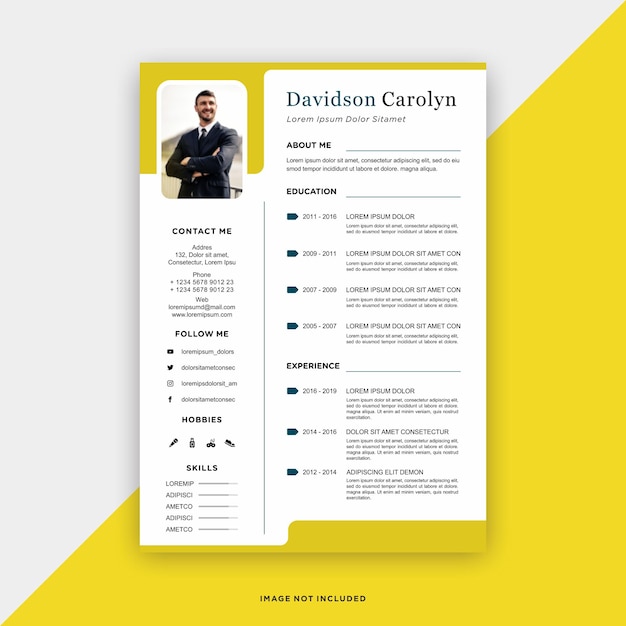 Modern and minimalist resume or cv template