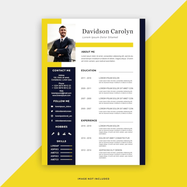 Modern and minimalist resume or cv template