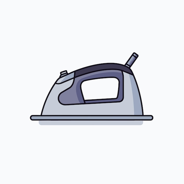 Vector modern minimalistic iron vector isolated on background simple iron icon smoothingiron vector housework equipment for clothes electronic home appliance vector illustration