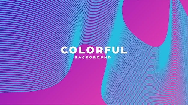 Modern minimalistisch kleurrijk abstract achtergrondlijnen en geometrische vormen ontwerp met gradiënt kleur