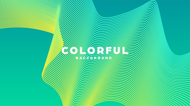 Modern minimalistisch kleurrijk abstract achtergrondlijnen en geometrische vormen ontwerp met gradiënt kleur
