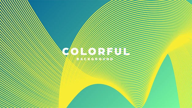 Modern minimalistisch kleurrijk abstract achtergrondlijnen en geometrische vormen ontwerp met gradiënt kleur