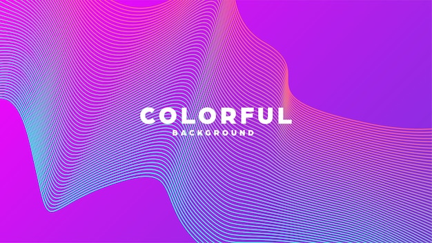 Modern minimalistisch kleurrijk abstract achtergrondlijnen en geometrische vormen ontwerp met gradiënt kleur