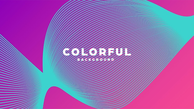 Modern minimalistisch kleurrijk abstract achtergrondlijnen en geometrische vormen ontwerp met gradiënt kleur
