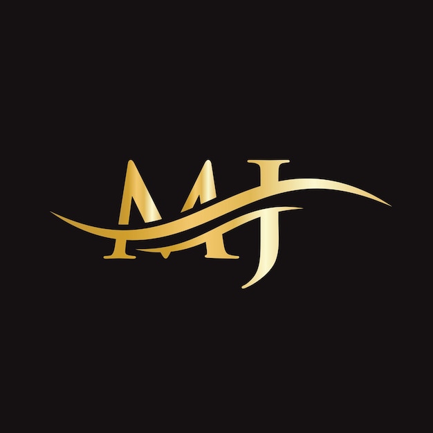 Modern MJ Logo Design for business and company identity Creative MJ letter with luxury concept