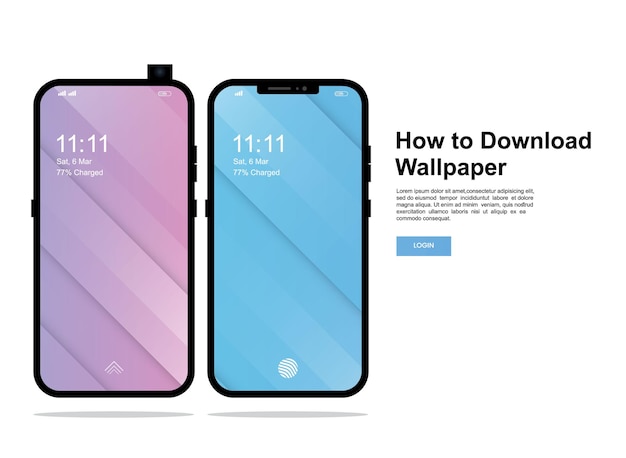 ベクトル 現代の携帯電話の画面の壁紙のデザイン