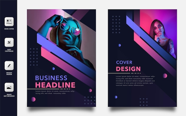 Modern modeling book cover template