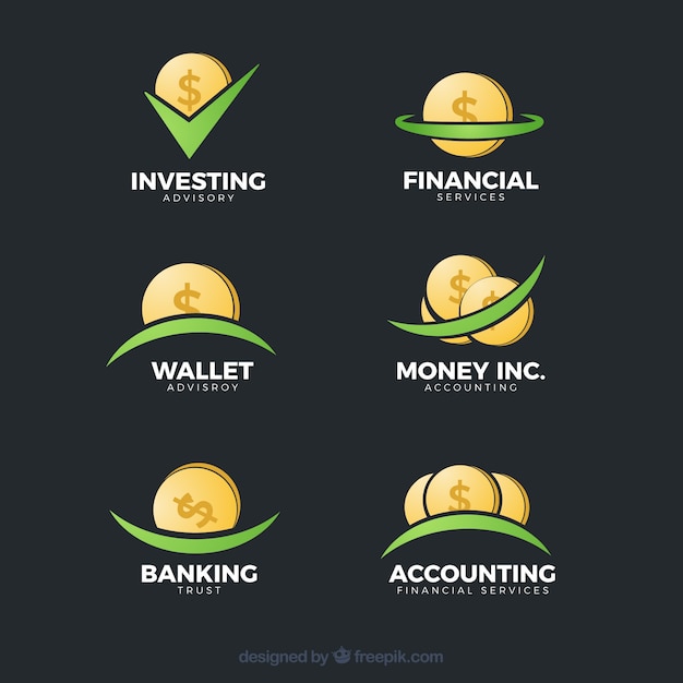 Vector modern money logo template collection