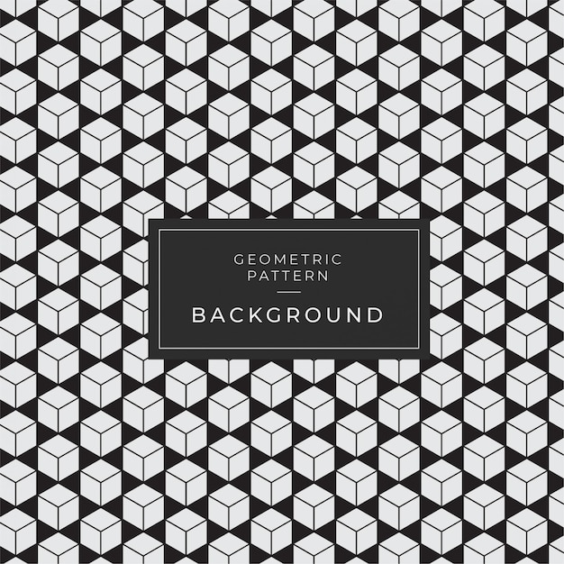 Modern Monochrome Geometric Seamless Pattern Background Deco