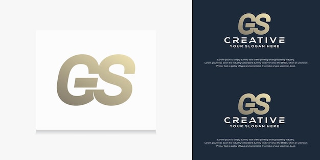 Vector modern monogram initial g s logo template