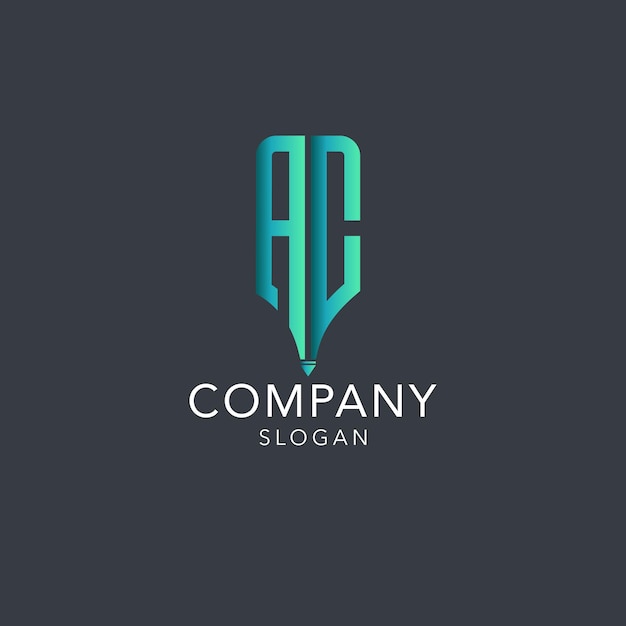 Vector modern monogram initial letter ac logo design template