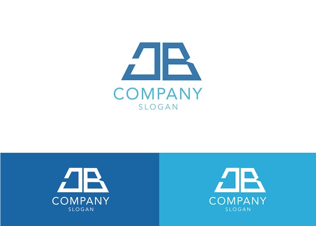 Modern monogram initial letter cb logo design template
