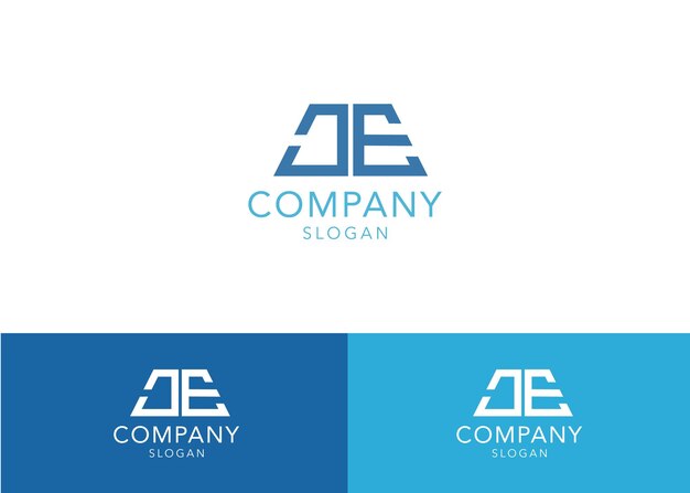 Modern monogram initial letter ce logo design template