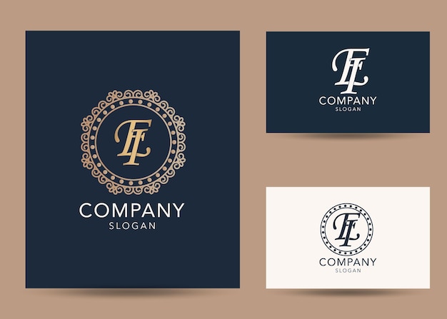 Modern monogram initial letter ei logo design template