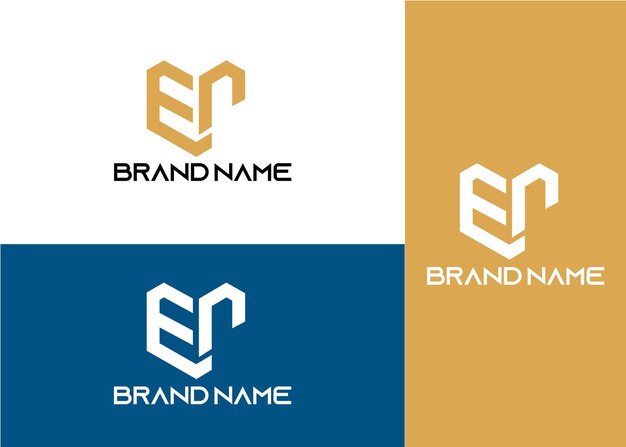 Vector modern monogram initial letter et logo template